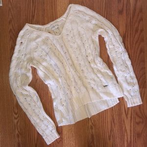 Abercrombie and Fitch: white sweater